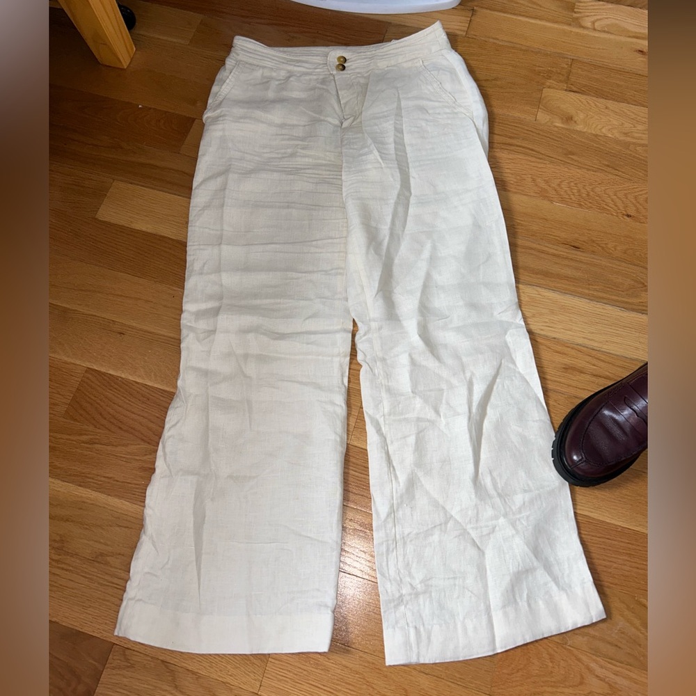 Zara wide leg linen pants